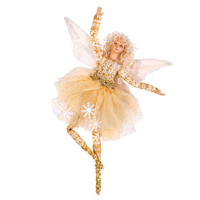 Fairy in Gold 11.8" Posable Collectible Doll 