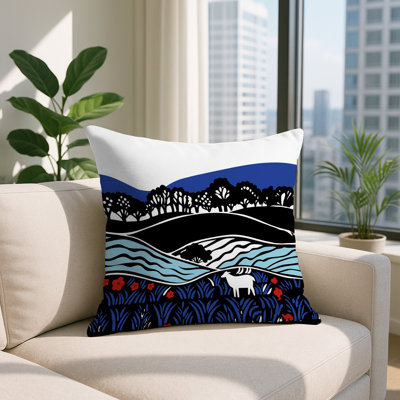 Coussin décoratif intérieur / extérieur Voldy Floral Landscape