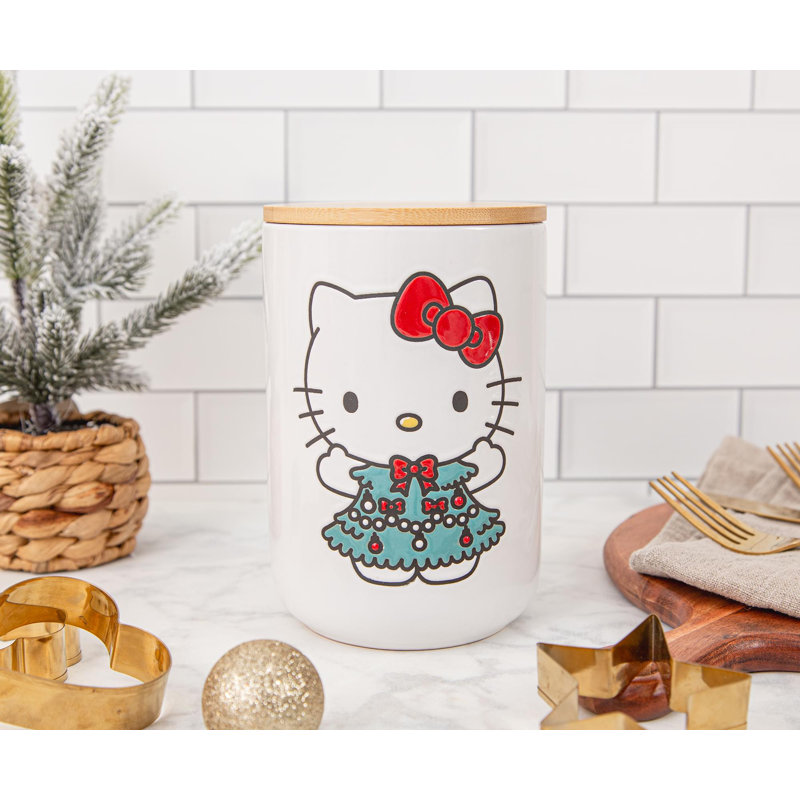 Pot à collation en céramique Sanello Hello Kitty Holiday de 7 pouces
