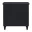 3 armoires de table de chevet - noir, bois de pin massif, rail coulissant en métal pour un bon fonctionnement, entièrement assemblées, les pieds en bois d'hévéa de la chambre et du salon offrent un soutien stable-1480978804