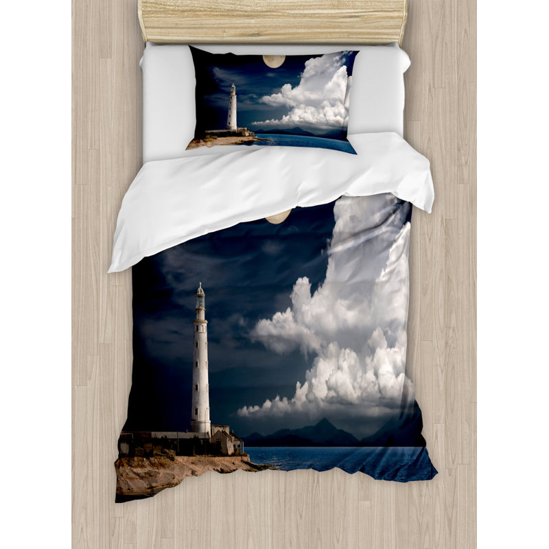Coastal Mixed Duvet Cover, Twin Duvet Cover + 1 Pillow Sham