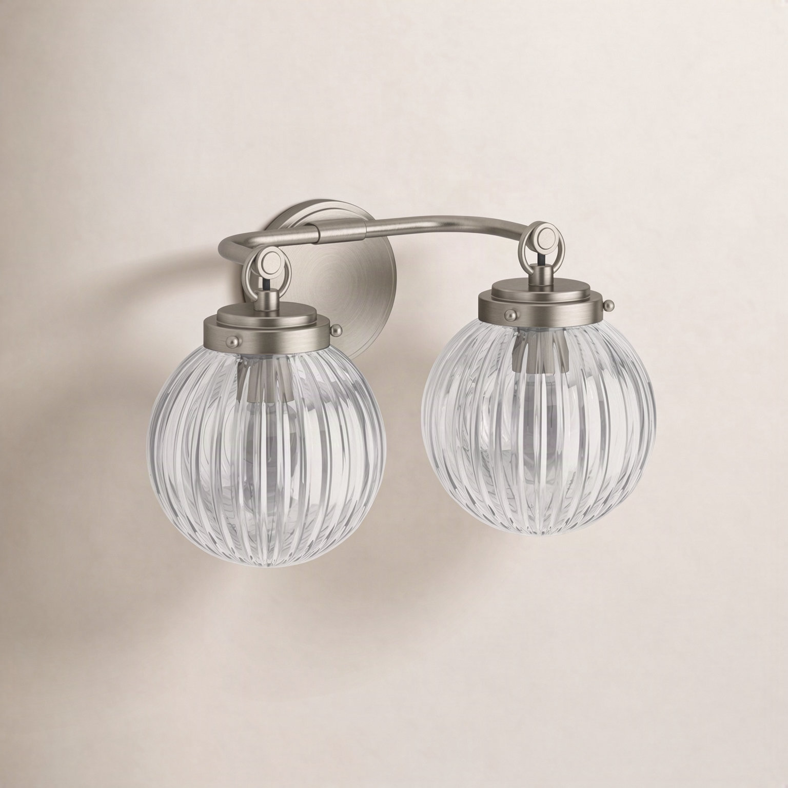 Embra 2-Light Armed Sconce, Brushed Nickel