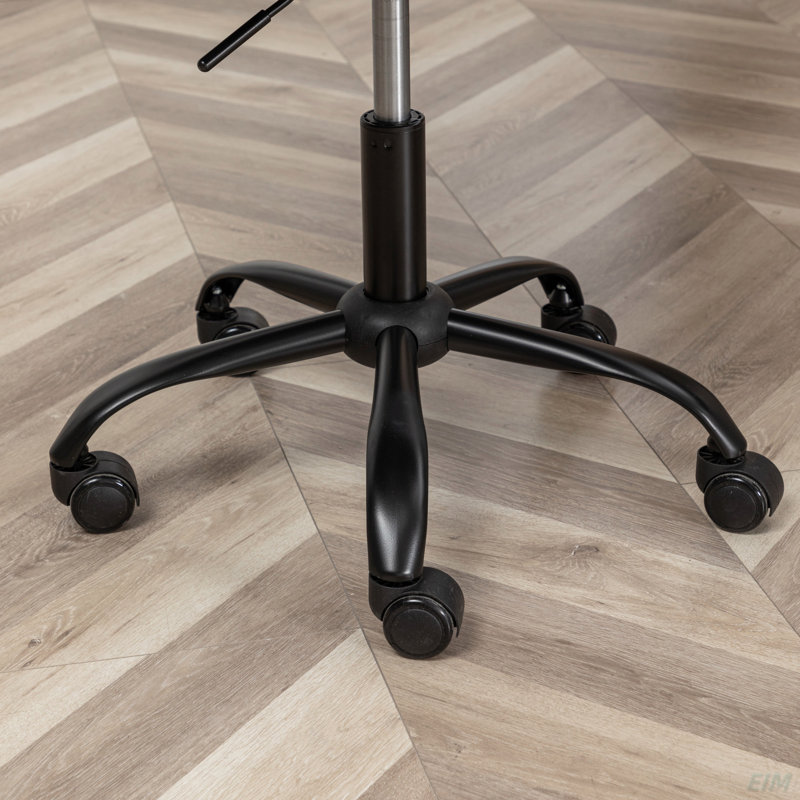 Mezaire Office Chair with Polyester Upholstered, Swivel, Adjustable Height, Wheels, Grey