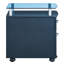 Classeur à roulettes graphite avec plateau en verre pour le bureau personnel-909603519