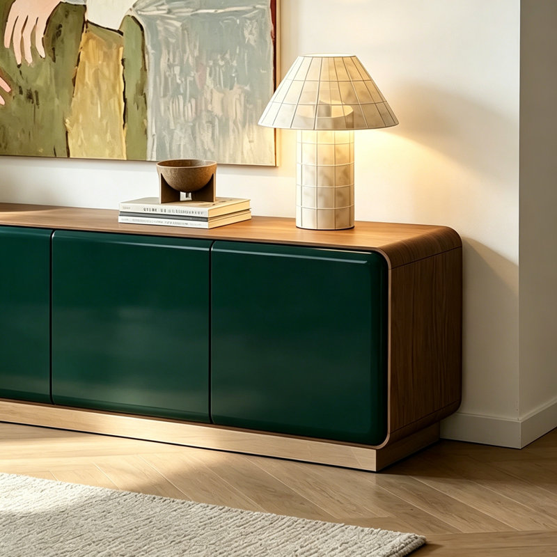 Meuble télé simple et tendance vert
