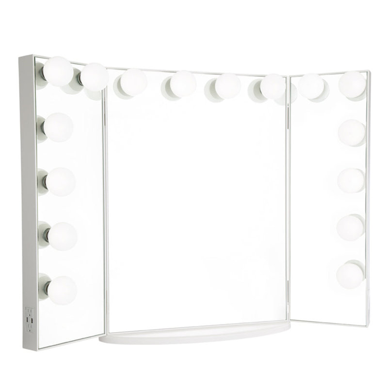 Miroir de salle de bain Hollywood Glow Pro, Blanc