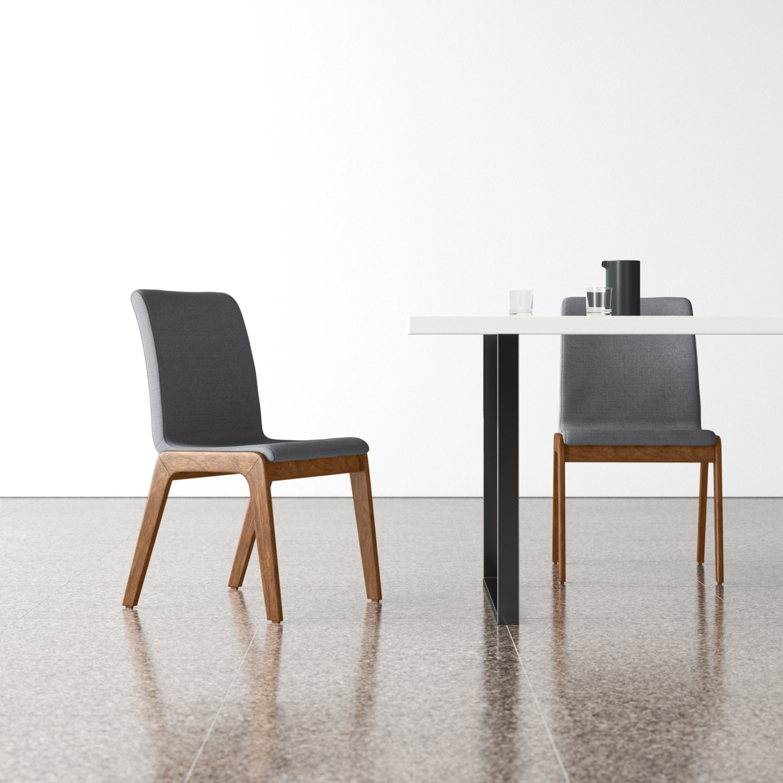 Nelda Dining Chair, Dark Gray