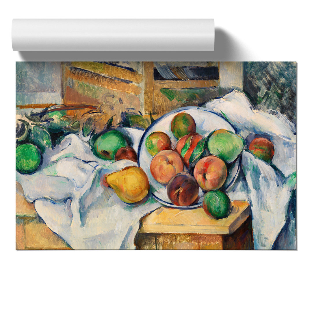 Still Life with Fruit by Paul Cezanne - Frameless Print