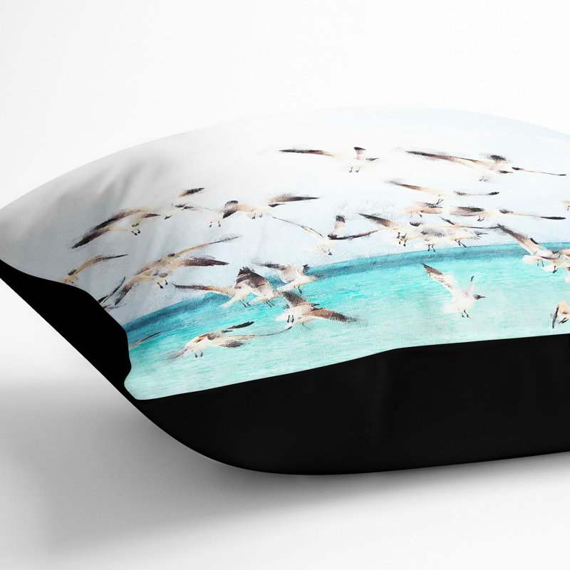 Square Throw Cushion, 55cm H x 55cm W x 20cm D, Black