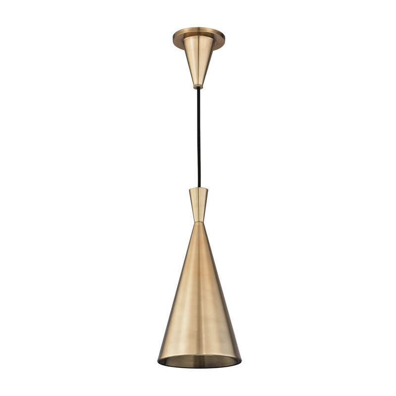 Luminaire suspendu 1 lumière Ovid, Laiton vieilli