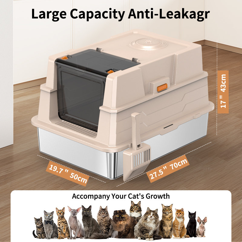 STAINLESS STEEL CAT LITTER BOX