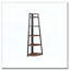 Étagère de coin 70,07 po de hauteur, 5 niveaux, bibliothèque rustique brune, coin, échelle industrielle, support à plante pour salon