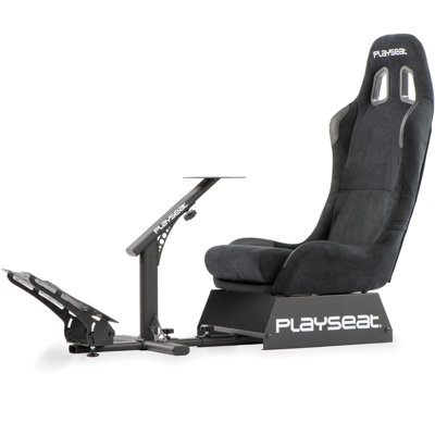 PlayseatEvolution Racing Suède Lightweight Carbon Quality Steel Foldable Racing Simulator Cockpit, Black