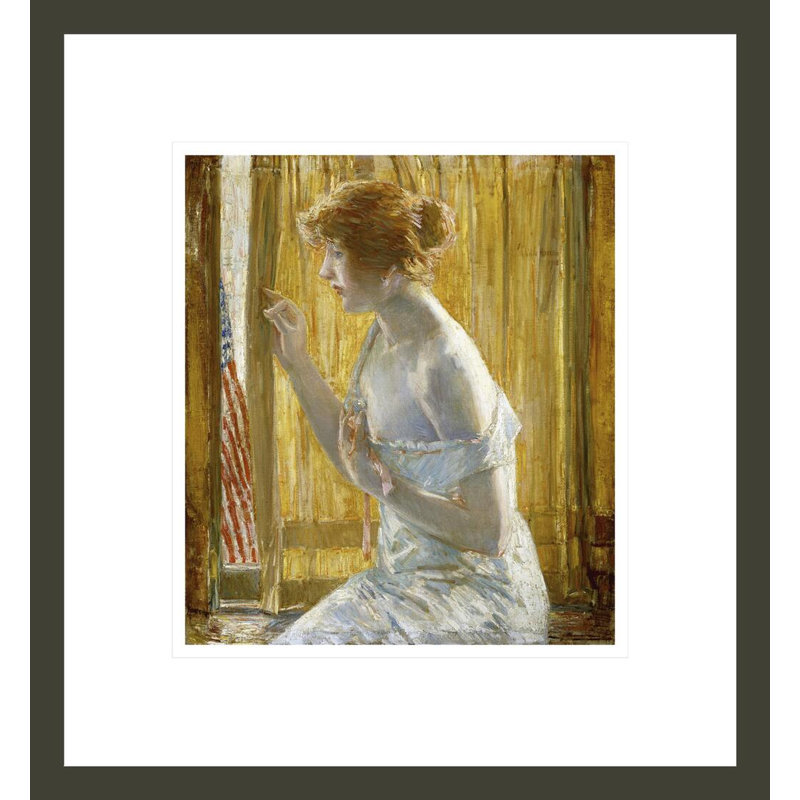 Garçons marchant par Childe Hassam - impression giclée encadrée, H 14,86 po x l 13,75 po