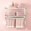 Porte-serviettes mural en acier inoxydable (argent)