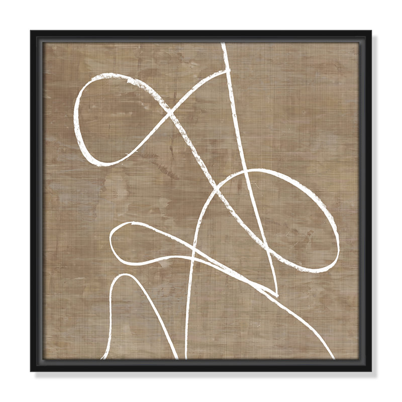 Swooping Lines, 17.5" H x 17.5" W x 2" D, Black 