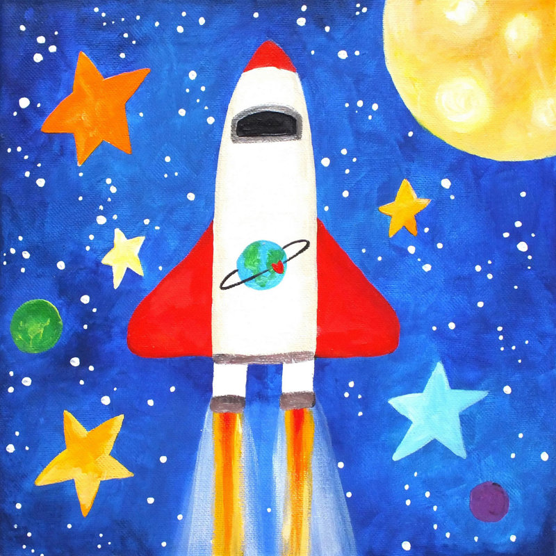 «Shuttle Flight», reproduction sur toile tendue, H 48 po x l 48 po