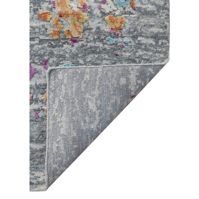 Essence Abstract Area Rug in Pink, Rectangle 9' x 12'