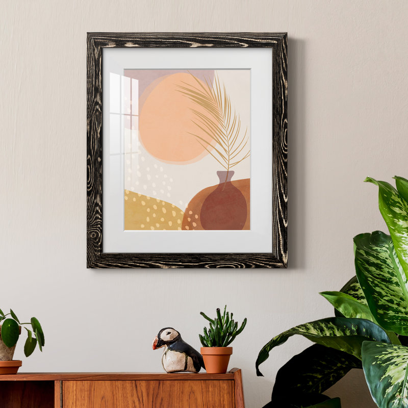 Sedona Sunset - peinture encadrée, Papier encadré noir, H 20 po x l 17 po x P 1,5 po