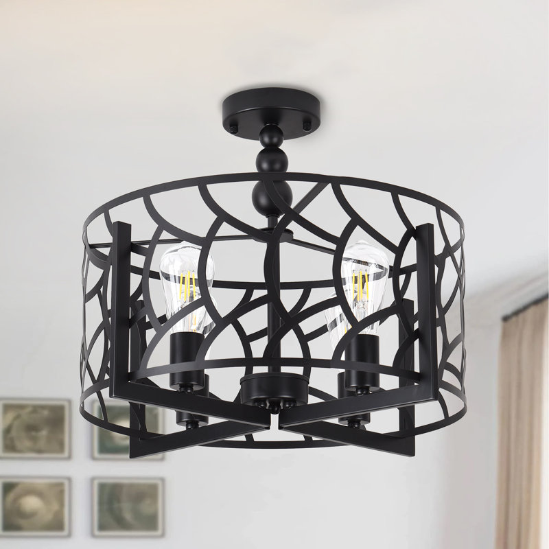 Plafonnier semi-encastré 4 lumières