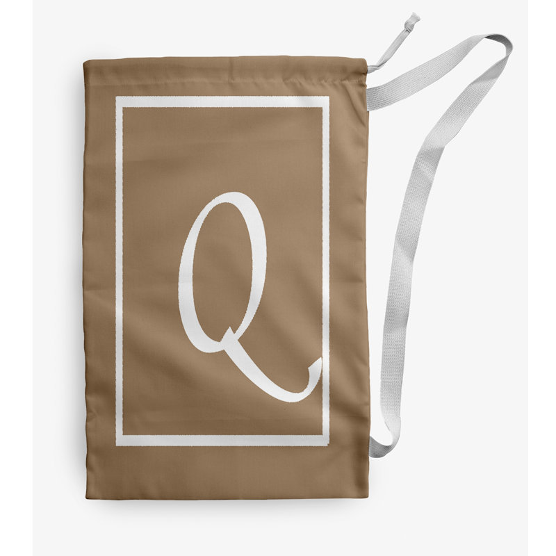 Fabric Laundry Bag with Handles, Brown, Small (29" H x 18" W)