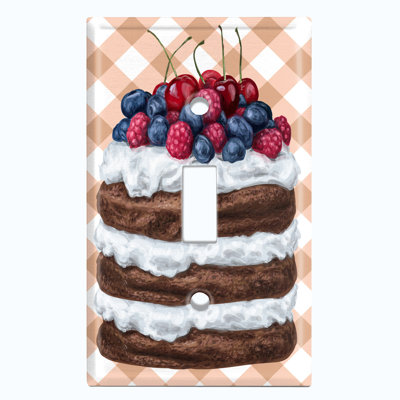 Patterned 1 - Gang Toggle Light Switch Standard Wall Plate