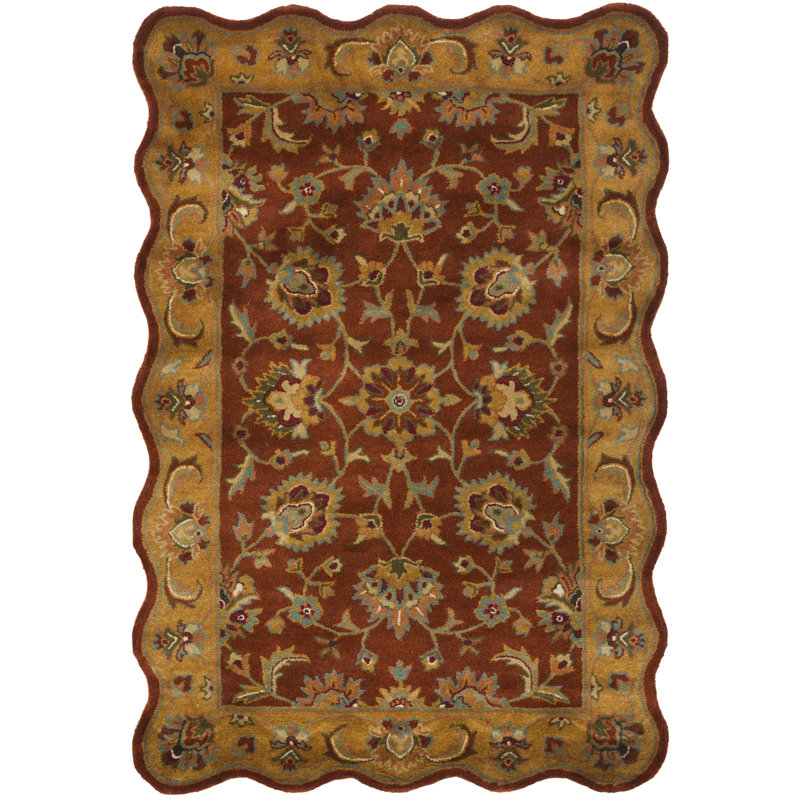Balthrop Hand Tufted Wool Oriental Rug, Rectangle 4' x 6'