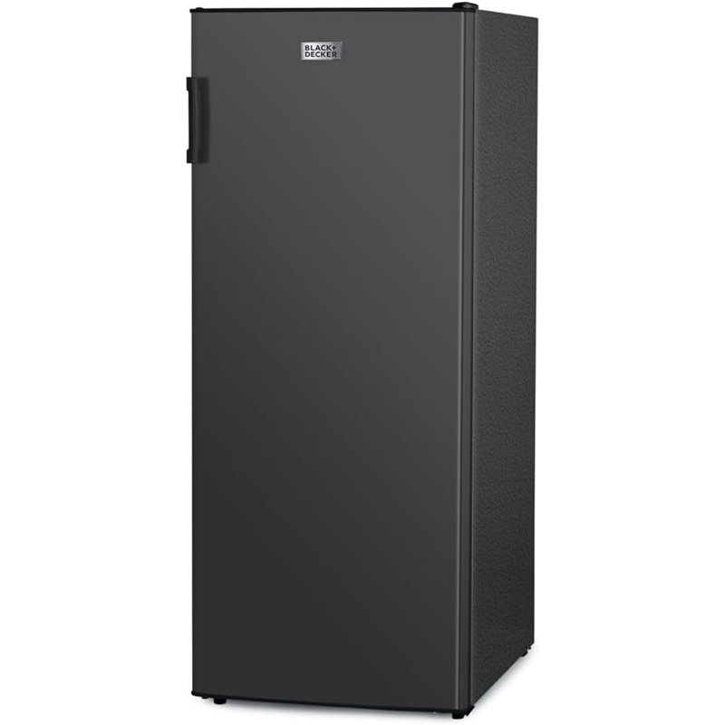 BLACK+DECKER 10 Cu. Ft. Upright Freezer, Stand Up Freezer with Mechanical Temperature Control, Freezer Upright with 3 Shelves and 4 Door Bins, Manual Defrost, R600a Refrigerant, BUF1000LB, Black