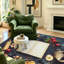 Tapis intérieur rouge lavable à la machine, motif Noël gourmandises avec livre et biscuits-663722403