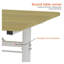 Bureau debout à hauteur ajustable - Bureau à hauteur réglable à manivelle, bureau d'ordinateur ergonomique compact avec plateau en bois naturel, cadre blanc (60 cm x 80 cm) - Convient aux adultes et aux enfants-1801998953-1801998950
