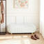 Banc d'appoint ovale rembourré de 55 pouces avec rangement, couvercle rabattable et pieds en bois massif-1414967716