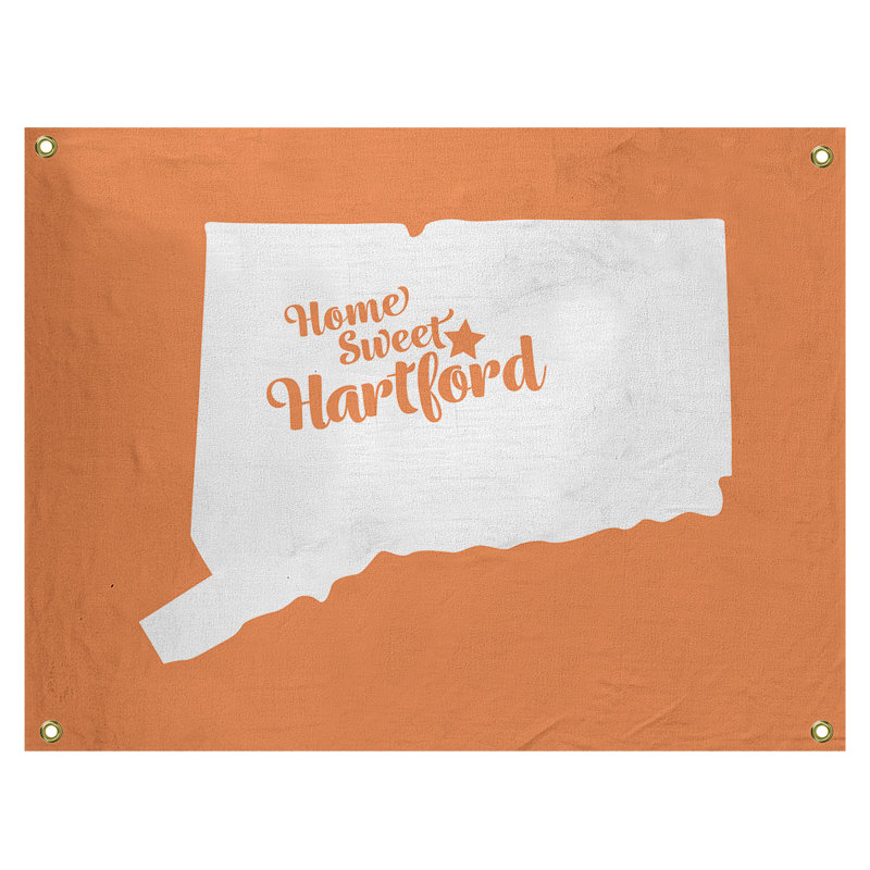 Tapisserie murale connecticut hartford, H 59 po x l 80 po, Orange