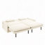 Canapé-lit convertible 4 places - tissu chenille, siège profond, canapé Cloud avec rangement, port USB et oreiller 2-en-1, canapé-lit pour salon, appartement, chambre à coucher-1369457685
