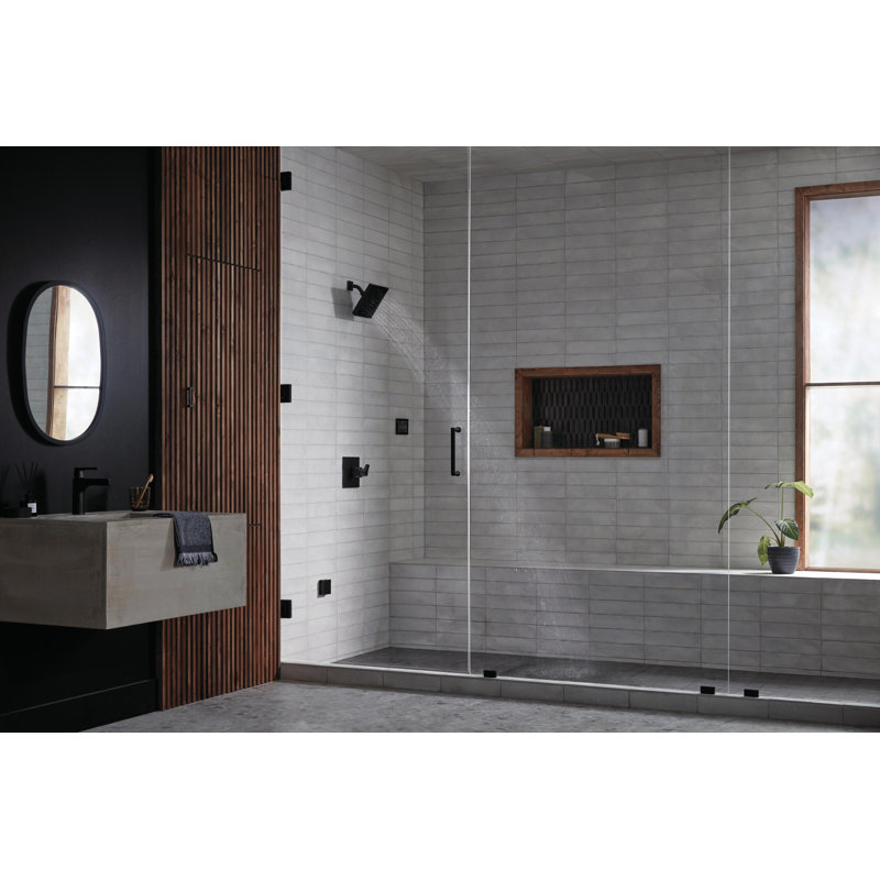 Delta SteamScape Deluxe Square Digital Steam Shower Kit Matte Black, Steam Shower System Kit, Matte Black 5CH-550L-BL (Generator Not Included)