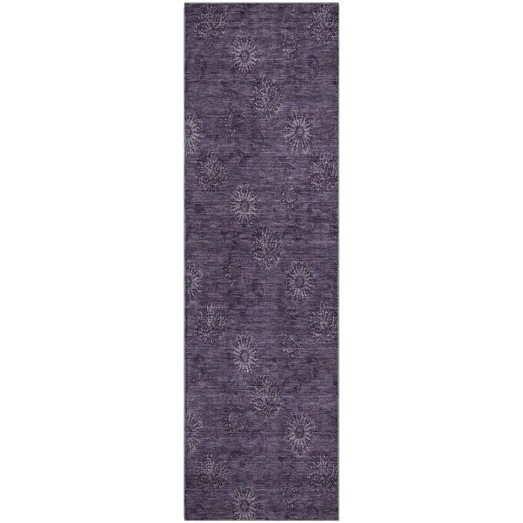 Premium Machine Washable Prisco Eggplant Rug