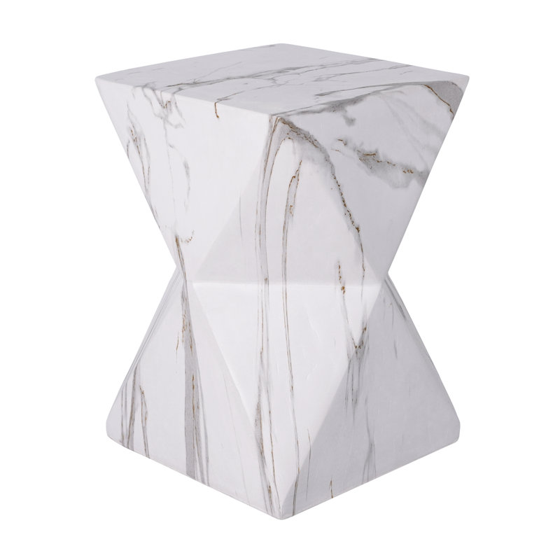 Table de patio avec base robuste, Blanc
