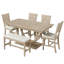 Ensemble de table de salle à manger 6 pièces 6 pièces avec banc long et 4 chaises de style moderne-844137741