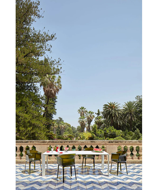 Ferruccio Laviani White Steel Rectangular Outdoor Table