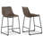Upholstered Counter Stool with Metal Frame-368227588-339263132