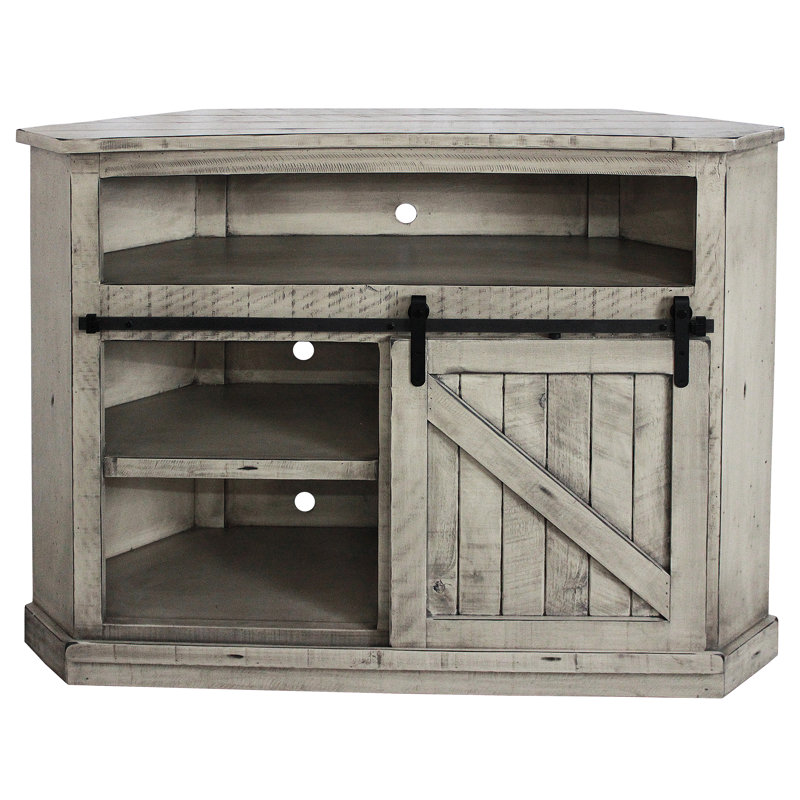 Melia Unfinished TV Stand for TVs up to 65", Bright White