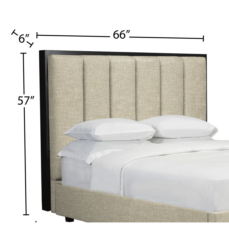 Tête de lit à panneau rembourré Willington, Grand, Beige