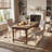 2-Pack Fabric Tufted Dining Chairs with Wooden Legs Upholstered Side Chairs for Kitchen-117443529
