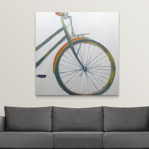 « ii », reproduction d’art dépilée Bicycle Diptych, H 30 po x l 30 po x P 1,5 po, Toile