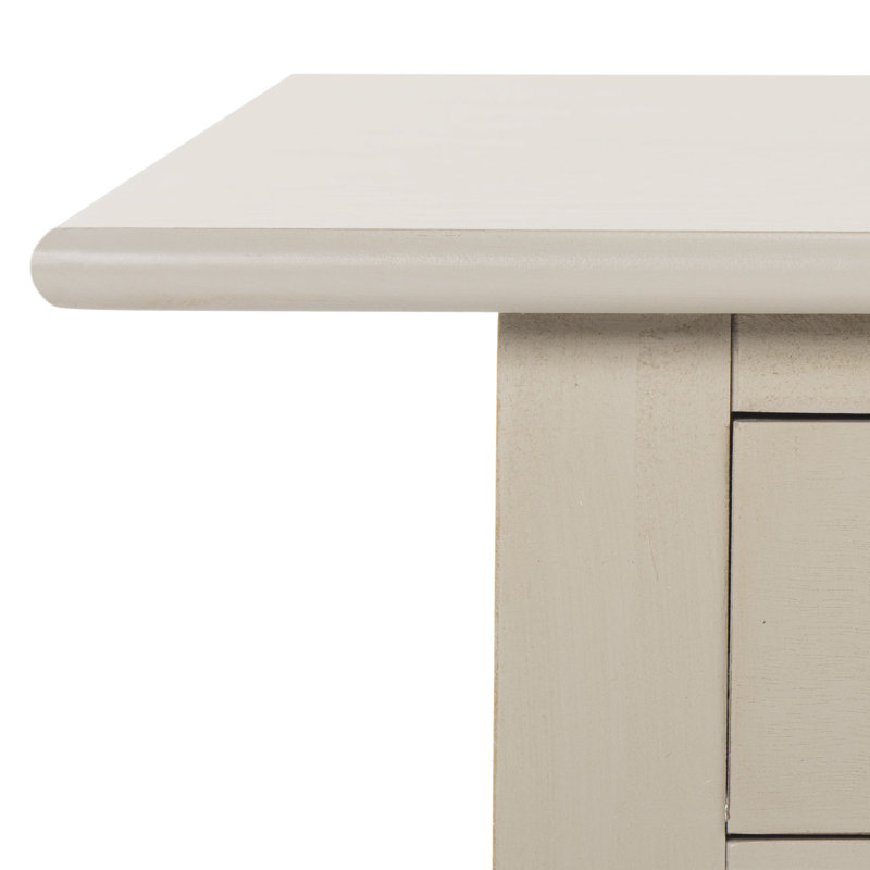 Vintage Gray Rectangular Wood Coffee Table with Storage