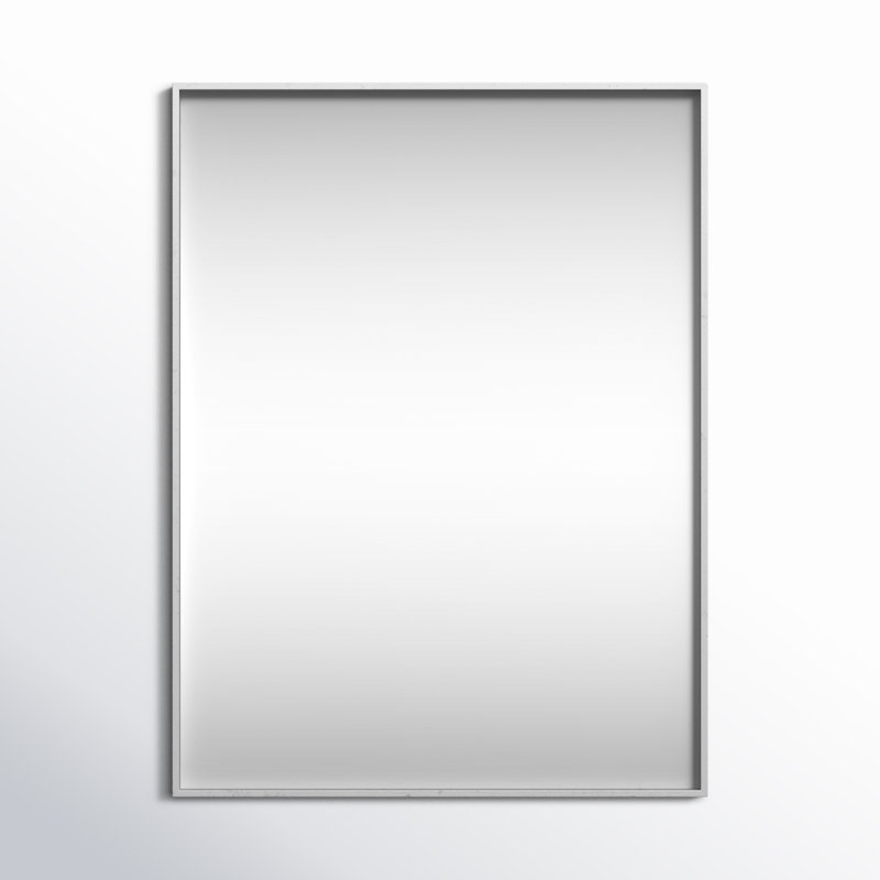 Sabine Metal Rectangle Wall Mirror, 40" x 30", Silver