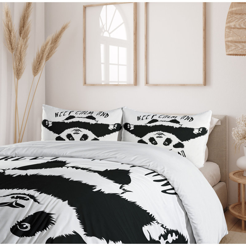 Eclectic Polyester Duvet Cover, Twin 2 Pillow Shams