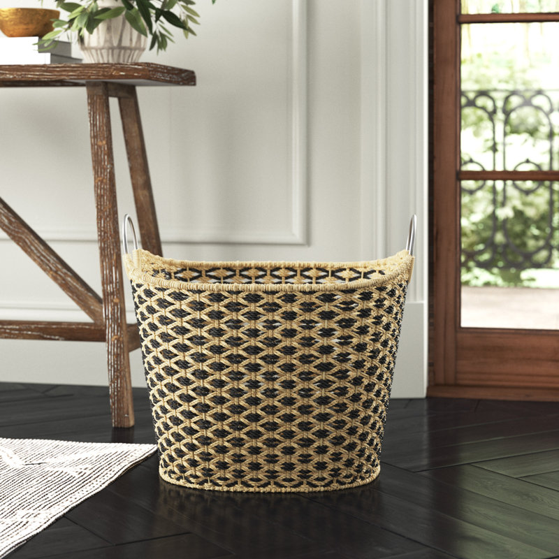 Seagrass Handmade Decorative and Functional Storage Basket with Handles