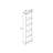 Whiffletree Tall Narrow 5 Shelf Bookcase, Grey and Antique Wax Finish, Corona Design