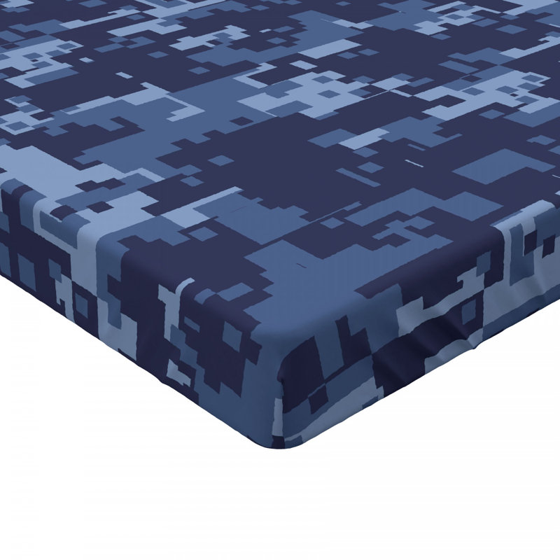 Camouflage Microfibre Jersey Knit Fitted Sheet, European Kingsize (160 x 200cm)