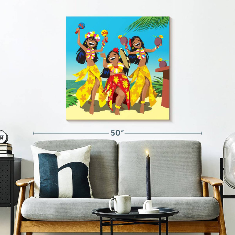 Enn Hawaiian Hula Dancers, H 30 po x l 30 po